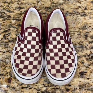 Vans slip on checkered